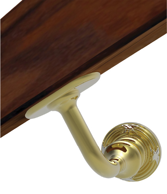 Handrail Bracket with Small Ribbon & Reed Rose 